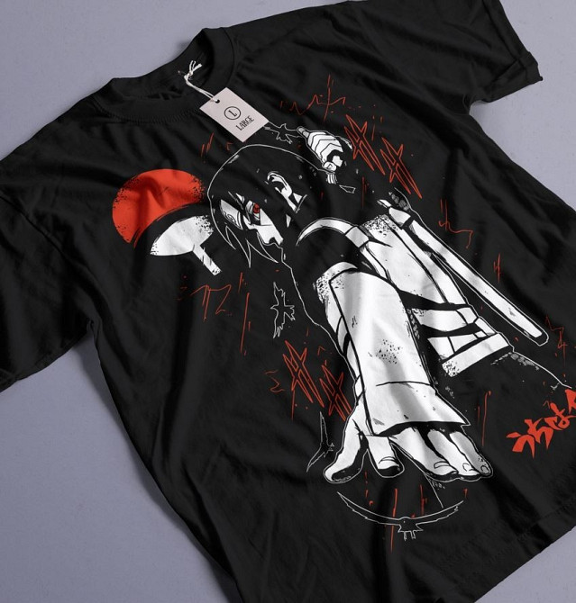 Футболка аниме Наруто оверсайз (S/M/L) Черний AnimeJ0990 Днепр - изображение 1