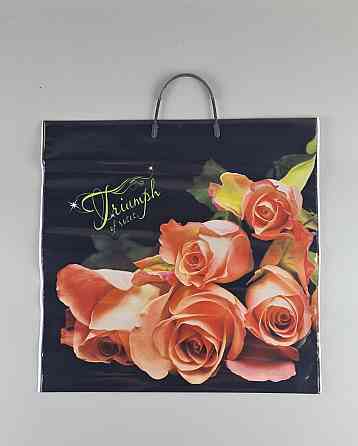 Полиэтиленовый пакет (40х40) с пластиковой ручкой 