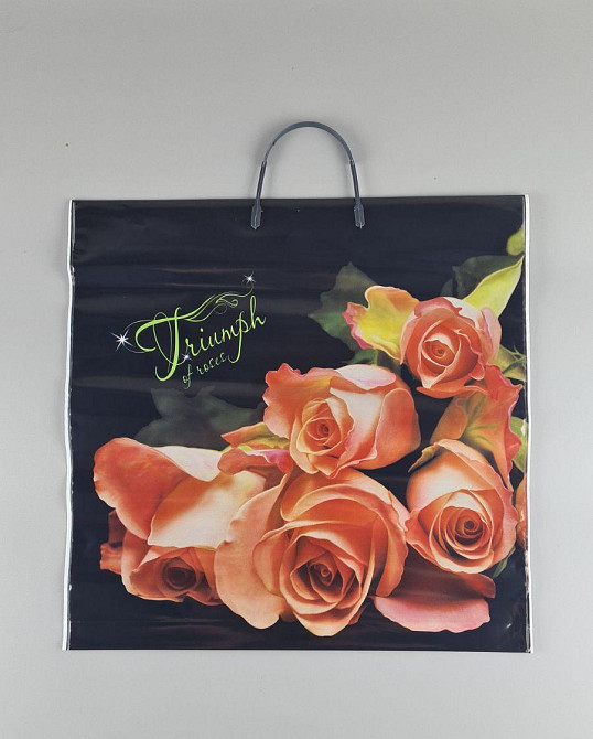 Полиэтиленовый пакет (40х40) с пластиковой ручкой 