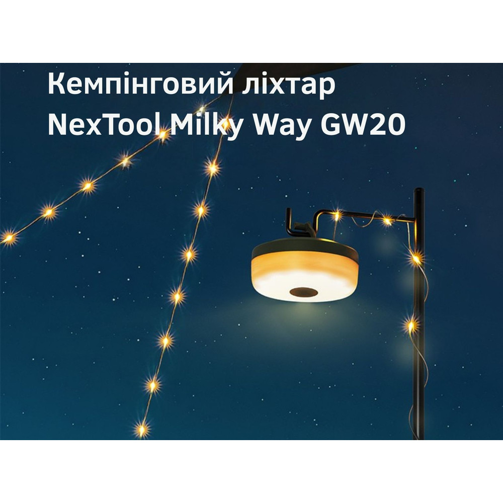 Кемпінговий ліхтар-гірлянда NexTool Milky Way - GW20, біла (20 метрів) Київ - фото 12