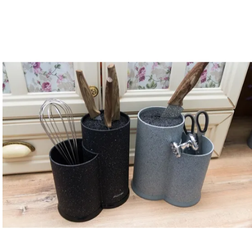 Підставка для ножів 22см (чорн.мармур,білий мармур,сiрий мармур) 7607 KAMILLE Житомир - изображение 8