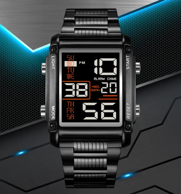 Чоловічий наручний годинник Skmei 2206 (Чорний з чорним циферблатом) Вінниця - фото 4