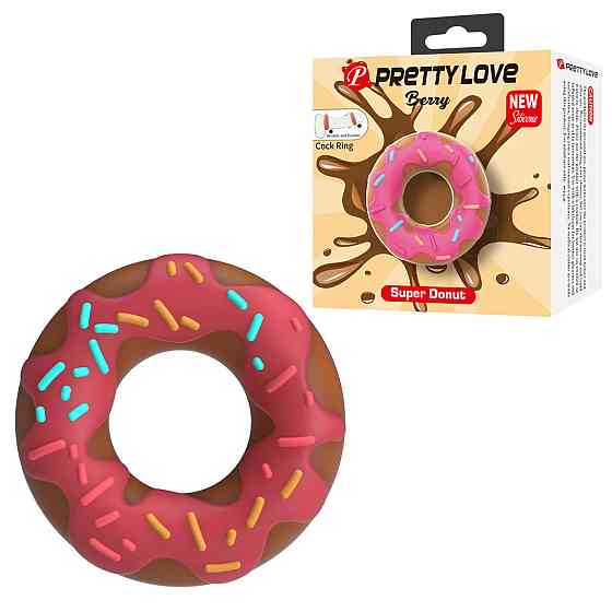 Ерекційне кільце Pretty Love - Berry Super Donut Silicone Cock Ring, BI-210344-1 Sex Aura Київ