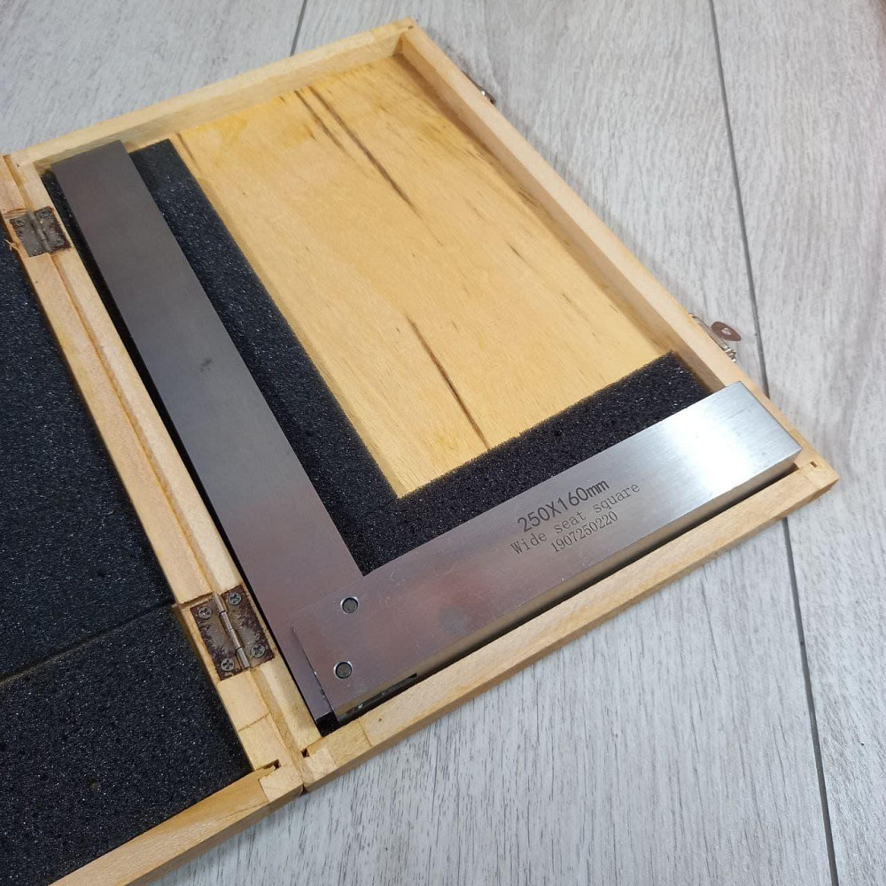 Угольник слесарный УШ 250×160 мм стальной усиленный с широкой подошвой для точной разметки Харьков - изображение 3