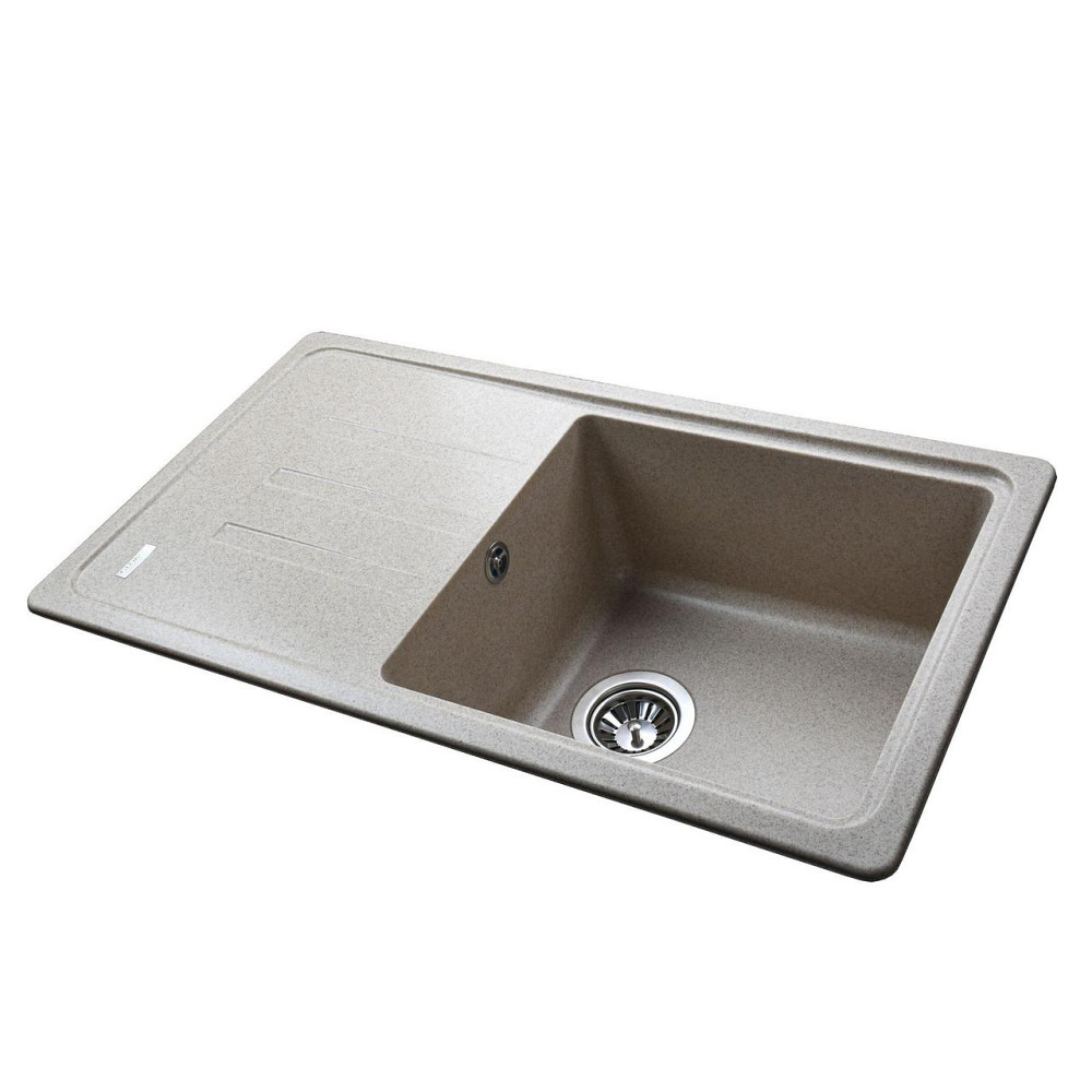 Гранитная мойка Globus Lux LUGANO миндаль 780х435мм-А0008 (000021421) Киев - изображение 4