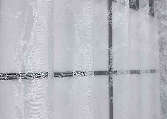 Тюль жаккард VR-Textil № 1523т Арка на кухню цвет белый 500х160 см (53-0015) Киев