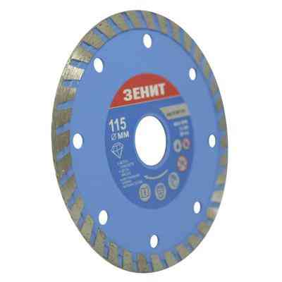 Диск пильний Зеніт алмазний ТУРБО 115x7 мм (15307115) Вінниця