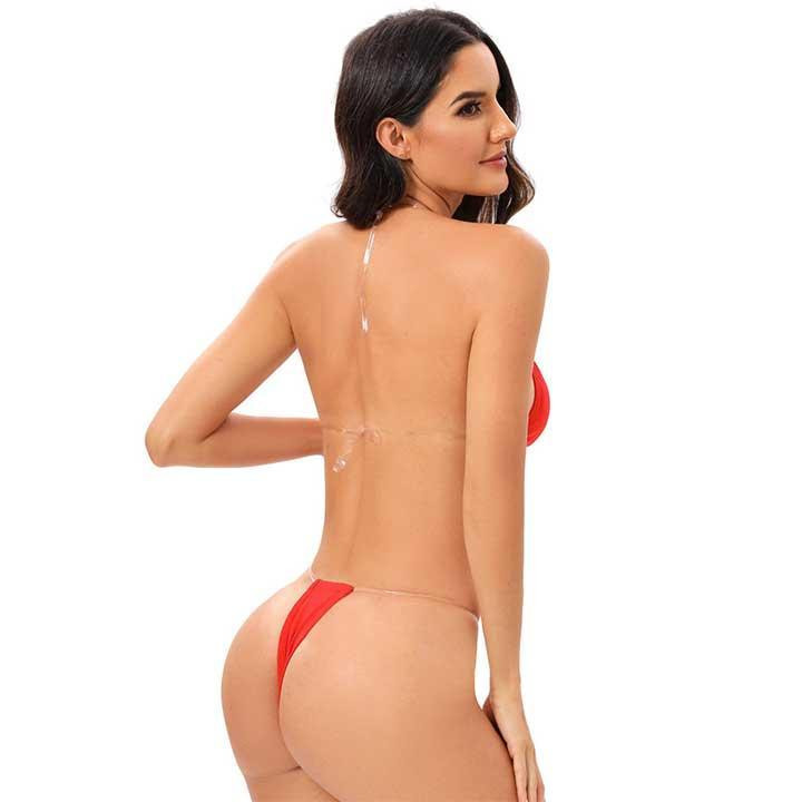 Сексуальний купальник бікіні на силіконових бретелях XS-S червоний Вінниця - фото 10