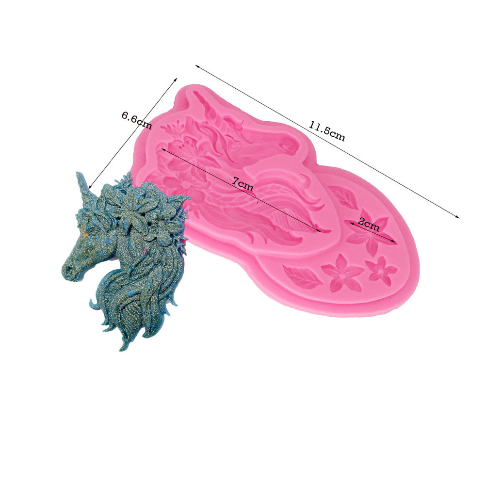 Силиконовый молд Единорог 66 на 115 мм розовый Киев - изображение 2