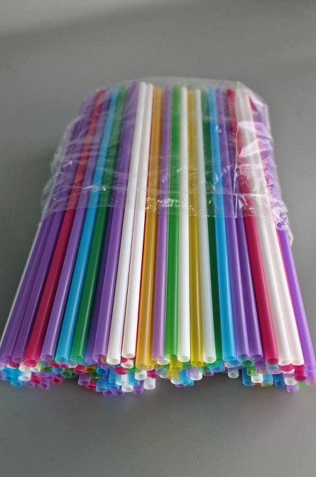 Трубочка для напоїв d4.8 22см Мікс рівна (200 шт) Харків - фото 2