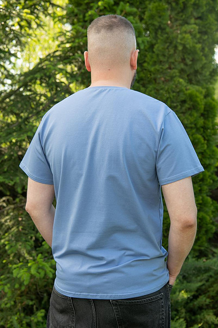 Вишиванка чоловіча з коротким рукавом бавовняного кольору Київ - фото 3