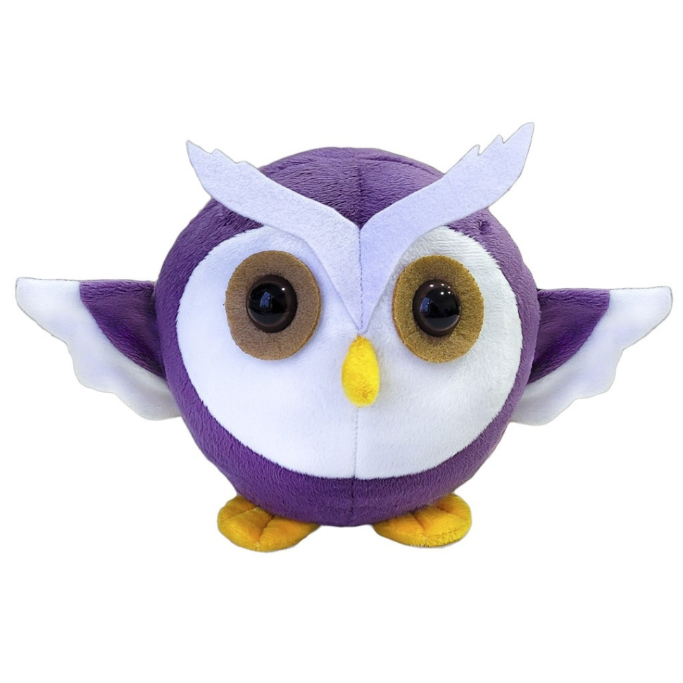М'яконабивна іграшка "Круглик Сова" МС 080501-12 біло-фіолетовий 18 см Вінниця - фото 1