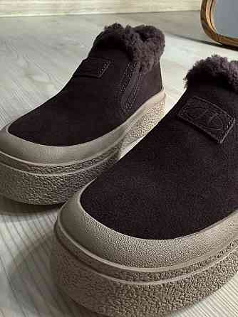 Ботинки женские Hengji 660-2 замшевые кеды на меху коричневые, 38, 24 см Киев