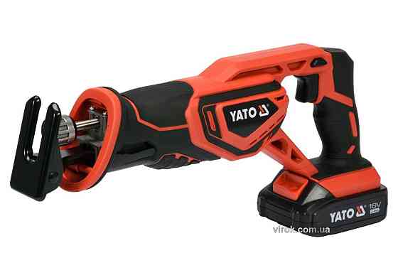 Пила шаблева акумуляторна YATO : Li-Ion 18 В, 2 АГод, з зарядним пристроєм [4] Одесса