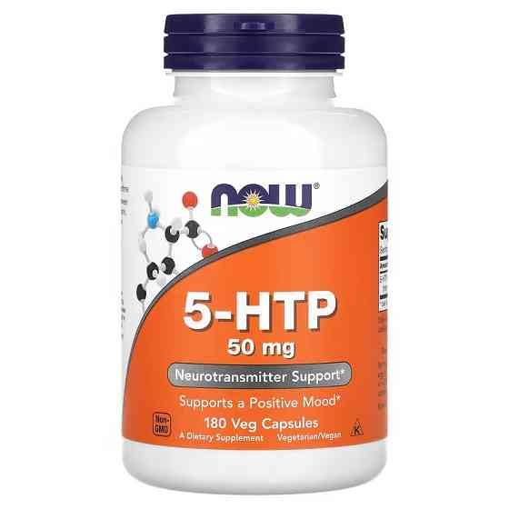 Аминокислота NOW 5-HTP, 50 mg, 180 Veg Capsules Луцк