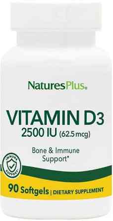Вітамін D3 Nature's Plus Vitamin D3 2500 МЕ 90 гел капс Київ