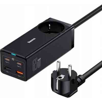 Зарядний пристрій Baseus AC + 2xUSB-C 65W + 2xUSB black (PSZM000901) Вінниця