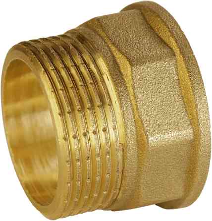 Переходник латунный 1 1/4″ВР х 1 1/4″НР штампованный А0635А VA (000026561) Киев