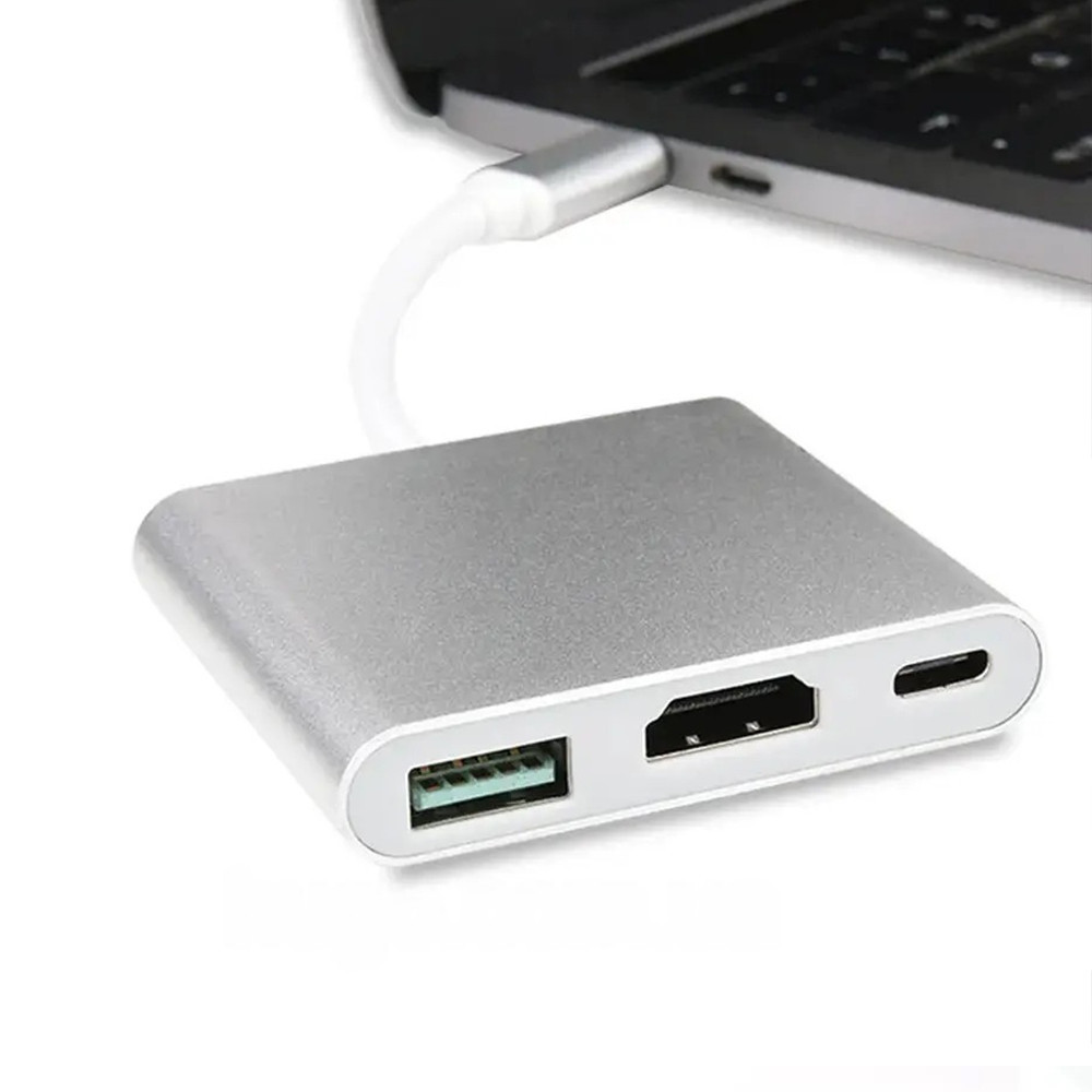 Перехідник Buro USB Type-C - HDMI 4K,Сірий SBR Київ - фото 1