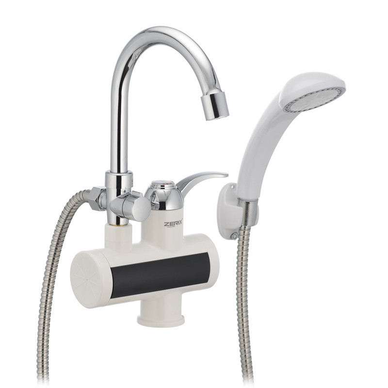 Проточний водонагрівач Zerix ELW22-E на мийку/умивальник з душем та індикатором температури Чернівці - фото 2