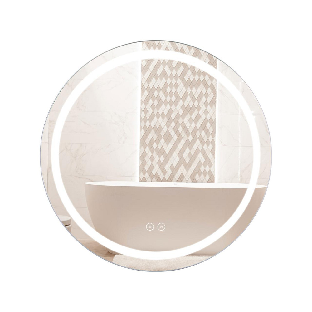Дзеркало Qtap Mideya R600 з LED-підсвіткою Touch, з антизапотіванням, диммером QT2078F803W Київ - фото 1
