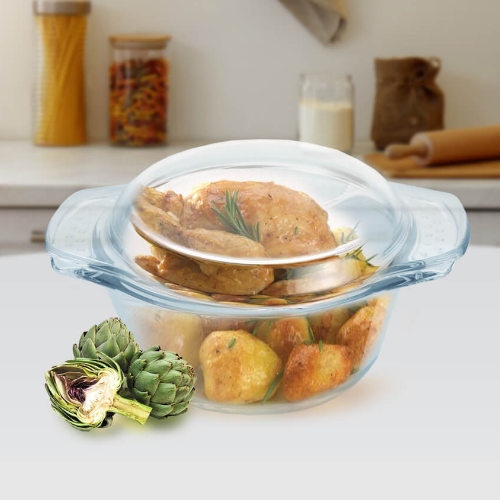 Каструля скляна кругла 1,4л з кришкою MR-5014 Maestro Житомир - изображение 2