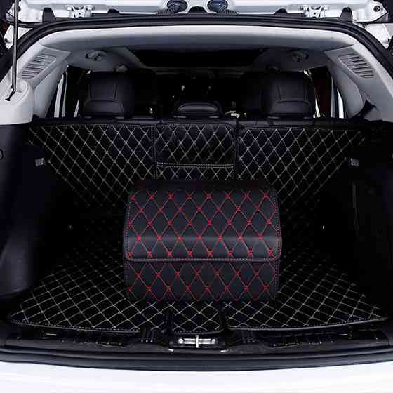 Автомобильный органайзер ZWX-002 Black-Red компактный вместительный два отдела для хранения на липучке с ручкой 40*30*30 см Киев