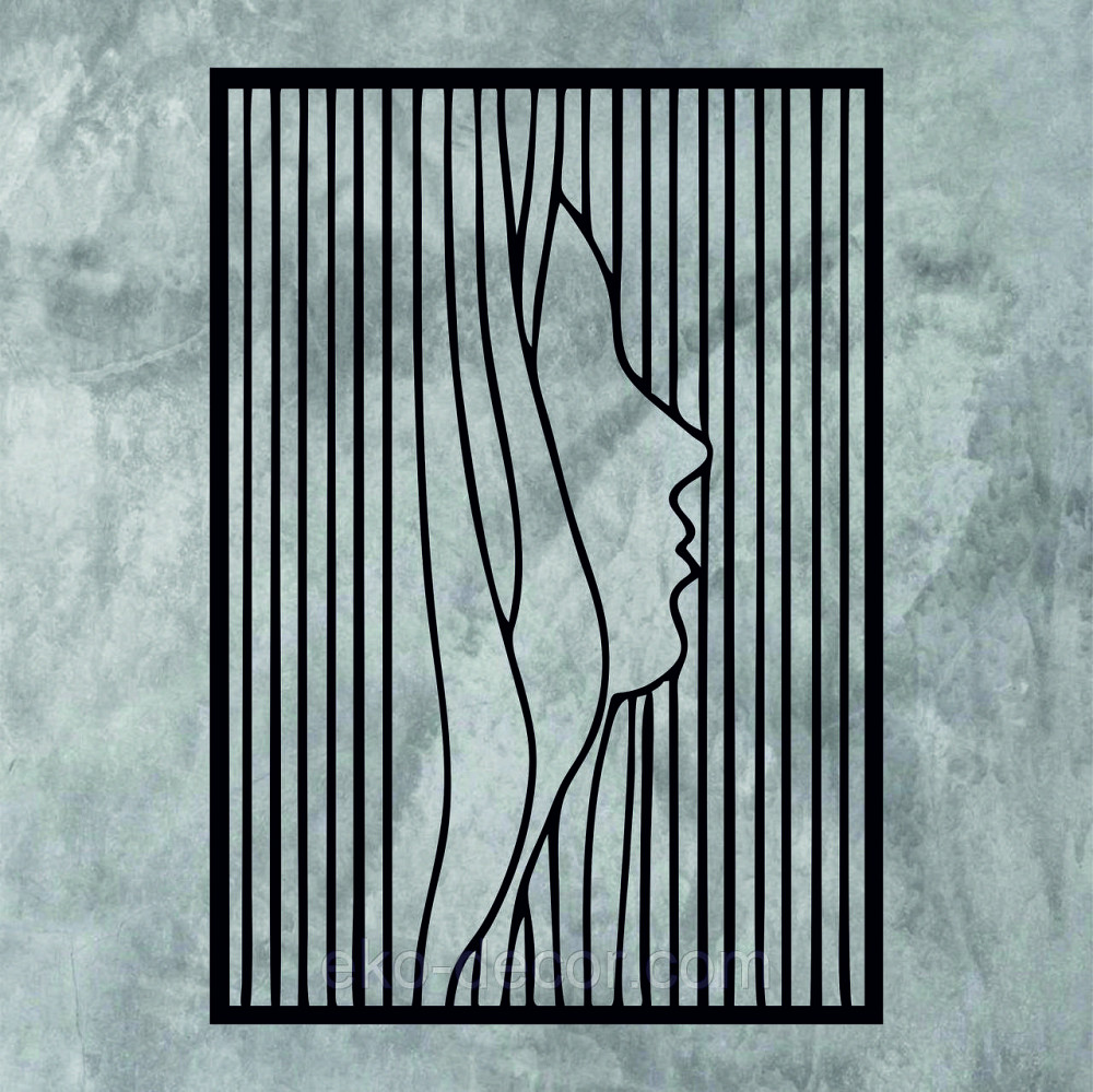 Декоративне настінне 3D Панно «Силует жінки», Декор на стіну з об'ємом Київ - фото 7