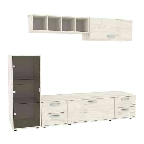 Стенка в гостиную Hugo-3, Дуб Крафт Білий, 2060х520х1700 Львов