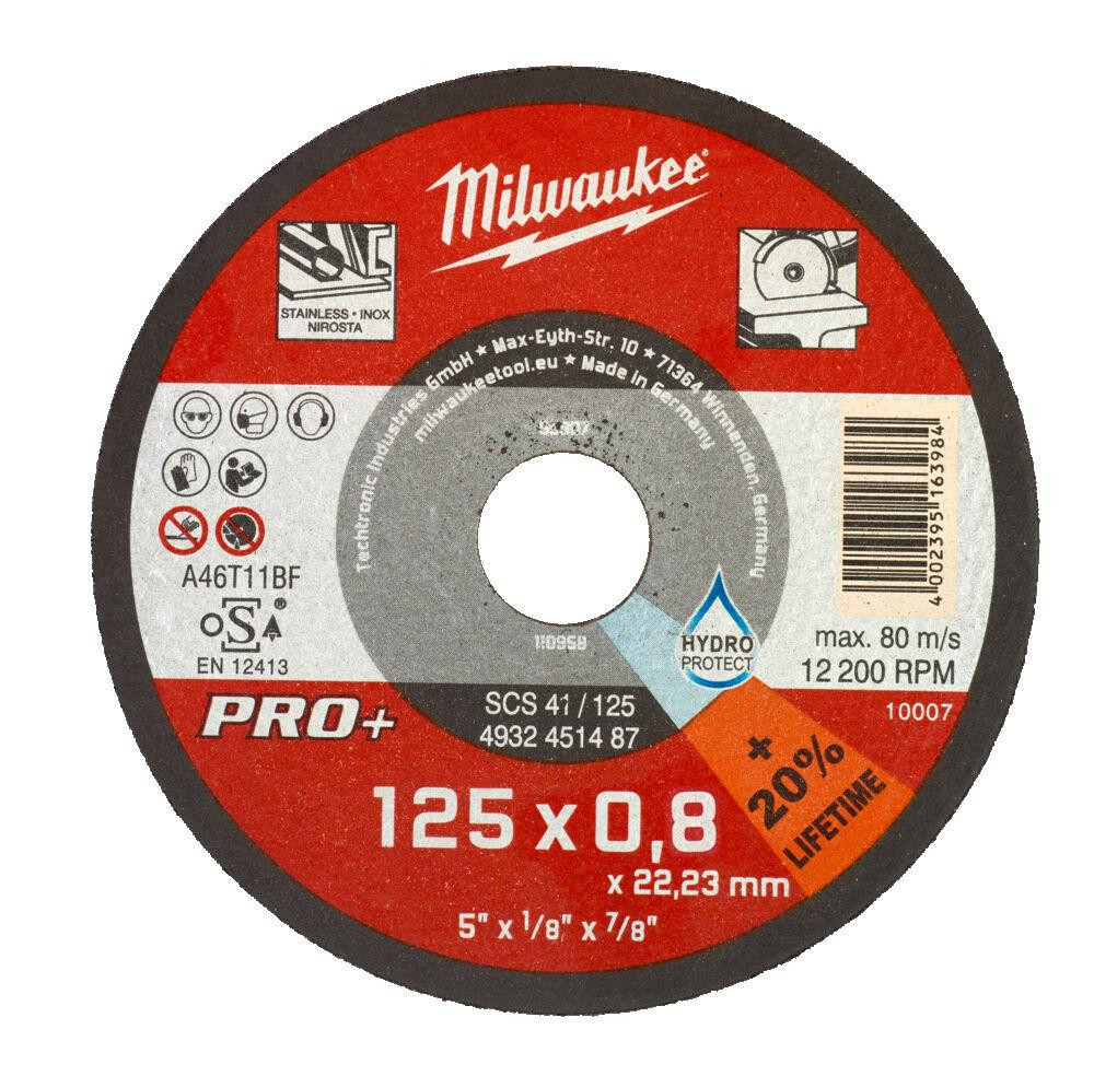 Диск відрізний по металу MILWAUKEE.W Pro+ SCS42 125x0.8mm Одеса - фото 1