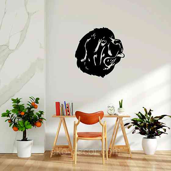 Декоративне настінне Панно «Мастиф», Декор на стіну 70*70 см, Чорний Київ