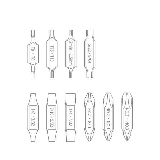 Набір біт для NexTool Flagship Captain та Pocket tool Київ