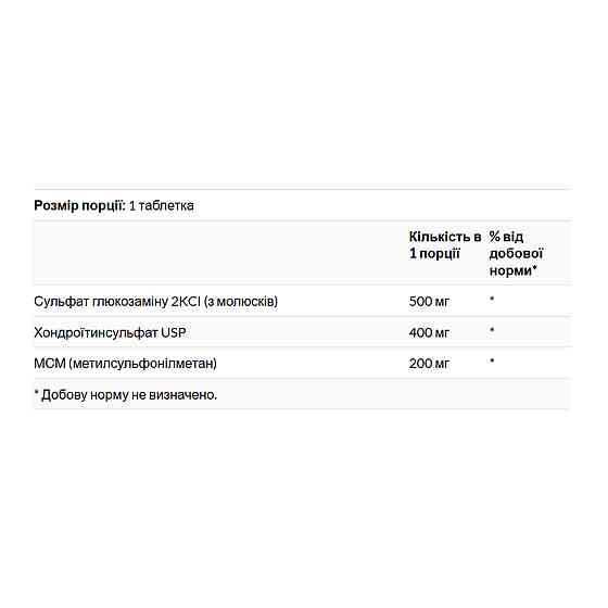 Глюкозамін хондроїтин та мсм Swanson Glucosamine Chondroitin & Msm Higher Strength 240 табл Київ