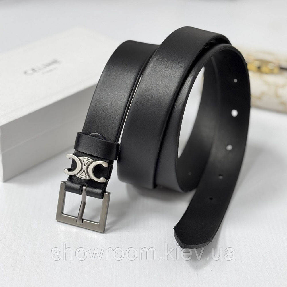 Жіночий ремінь шкіряний Celine grey (3 cм) (5610) Київ - фото 2