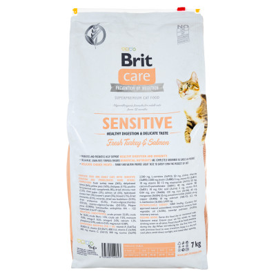 Сухой корм для кошек Brit Care Cat GF Sensitive HDigestion and Delicate Taste 7 кг (8595602540693) Винница - изображение 2