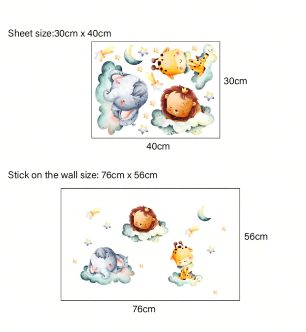 Наклейка виниловая в детскую комнату на стену 