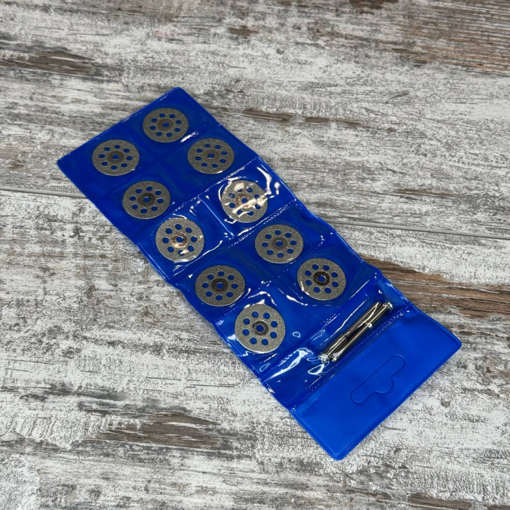 Алмазные отрезные диски с напылением 22 мм, 10 шт, 8 отверстий для гравера и дремеля Киев - изображение 3