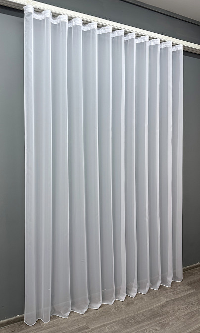 Тюль VR-Textil Вуаль 1547т Шифон однотонный Белый 200х270 см (43-303) Киев - изображение 3