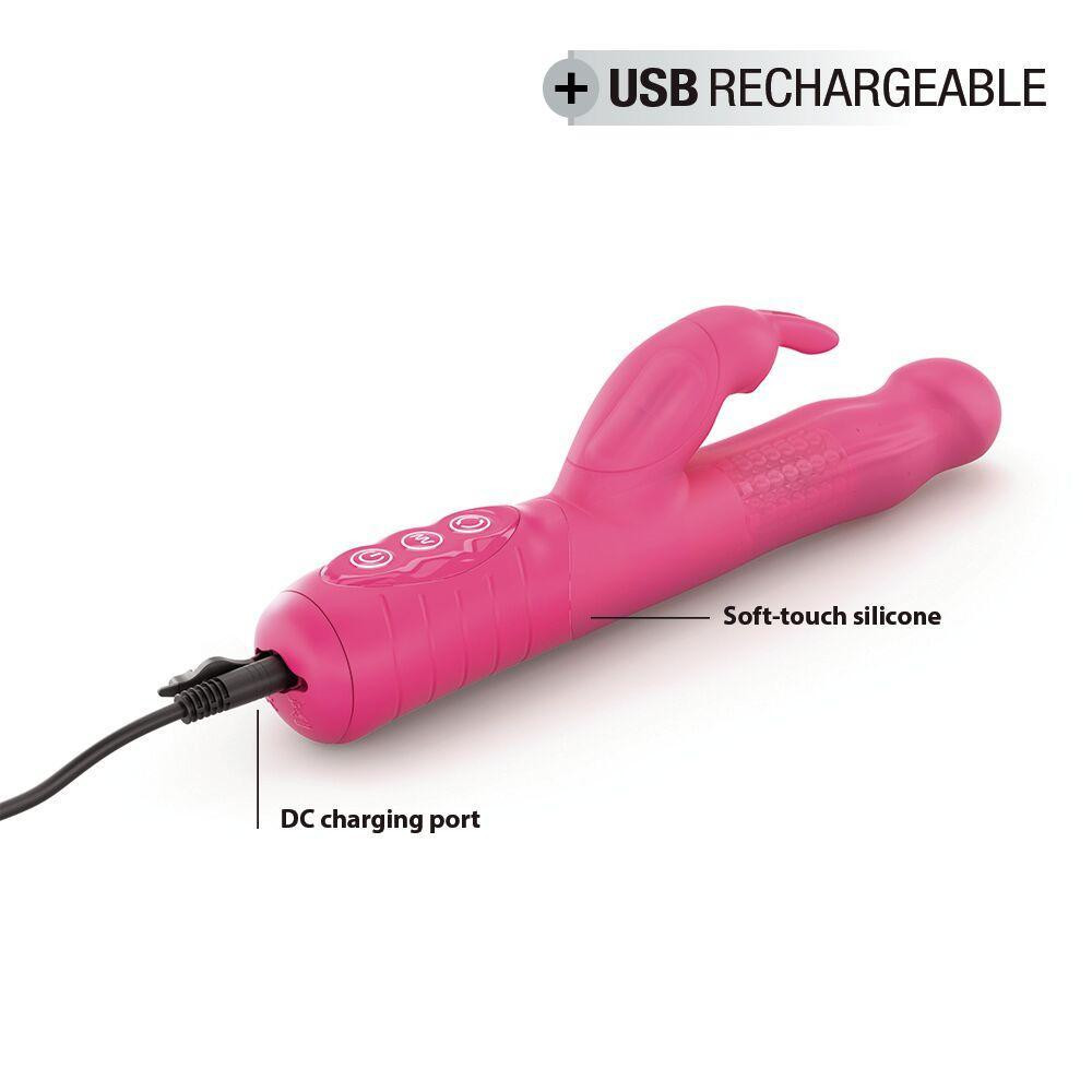 Вібратор-кролик Dorcel Baby Rabbit Magenta 2.0 з перлинним масажем і головкою, що обертається Sex Aura Київ - фото 5