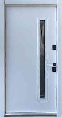 Двери уличные со стеклопакетом, STRAJ Proof, модель Rio-S loft, vin 23/vin.Белый Атлас, замки Mottura DP58-170 Киев