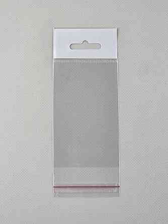 Пакеты для упаковки прозрачные с клейкой лентой и подвесом 6* 9.5+3\25мк +скотч(+еврослот3,5) (1000 шт) Харьков