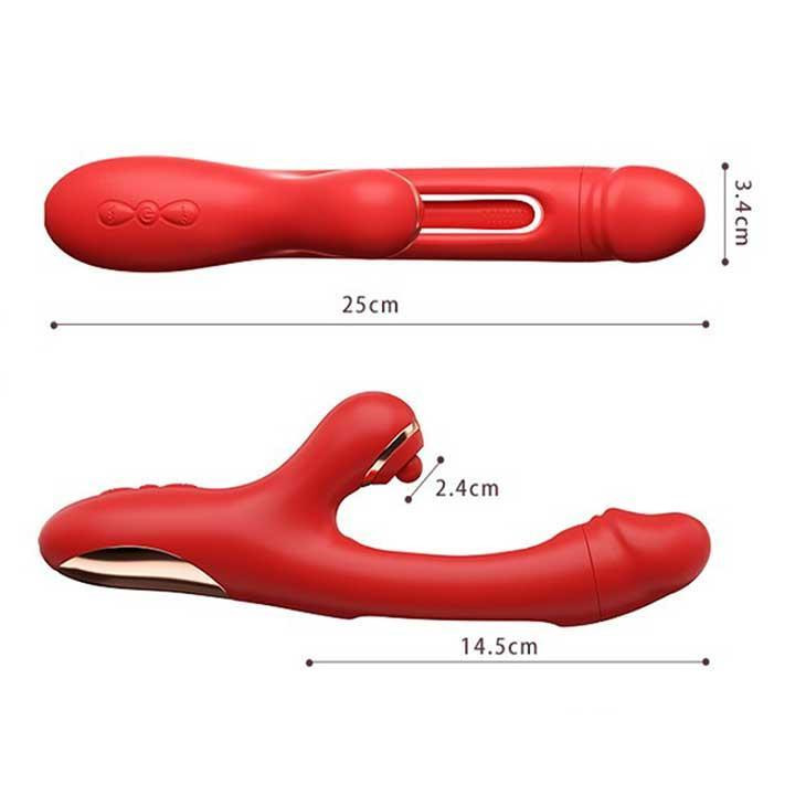 Вибратор точки G и постукиванием клитора 3в1 Pretty Love Finger Bunny 21 режим Красный Винница - изображение 10