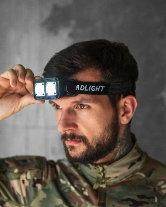 Фонарь на лоб красный к 372 свет ЛЕД аккумуляторный 4 режима Одесса - изображение 15