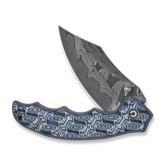 Нож складной туристический Civivi Pentad (8.8 см) Damascus / Micarta синий/белый Киев