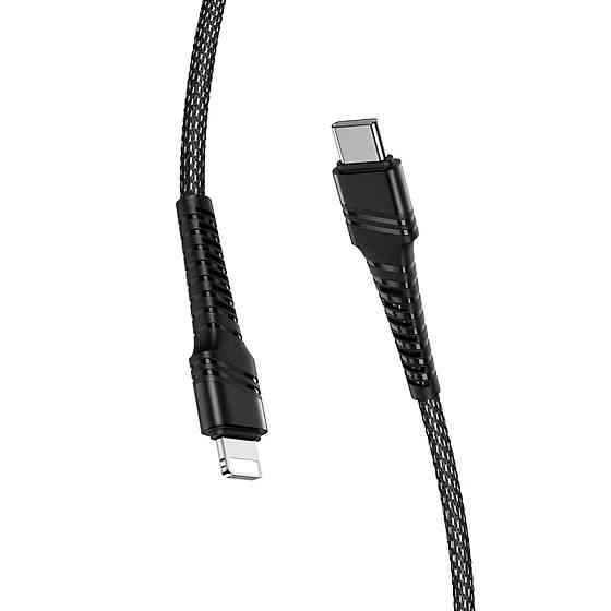 Кабель BOROFONE BU21 Dragon PD USB-C to Lightning 1.2m Black Київ