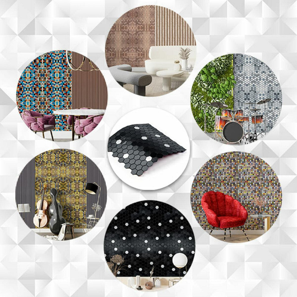 Самоклеюча алюмінієва плитка 300х300х3мм Чорна мозаїка SW-00001929 Київ - фото 6