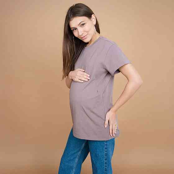 Футболка оверсайз для вагітних і тих, хто годує Какао Київ