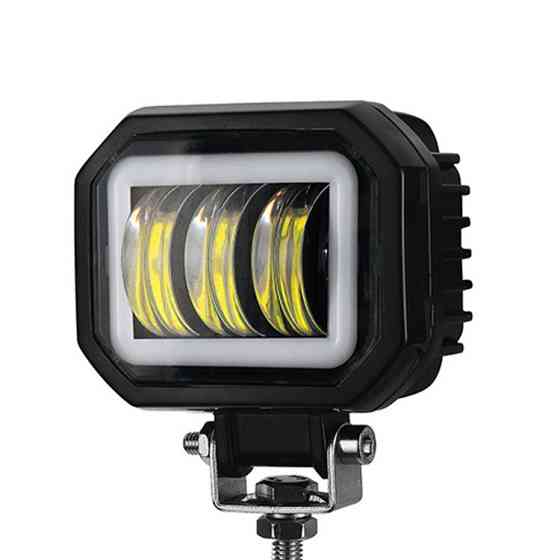 Фара світлодіодна LED квадратна противотуманная 30W + LED кільце з чіткою світловий кордоном Мукачево