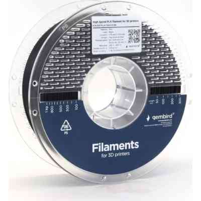 Пластик для 3D-принтера Gembird PLA High Speed 1.75 мм, 1kg black (3DP-PLA1.75HY-01-BK) Винница