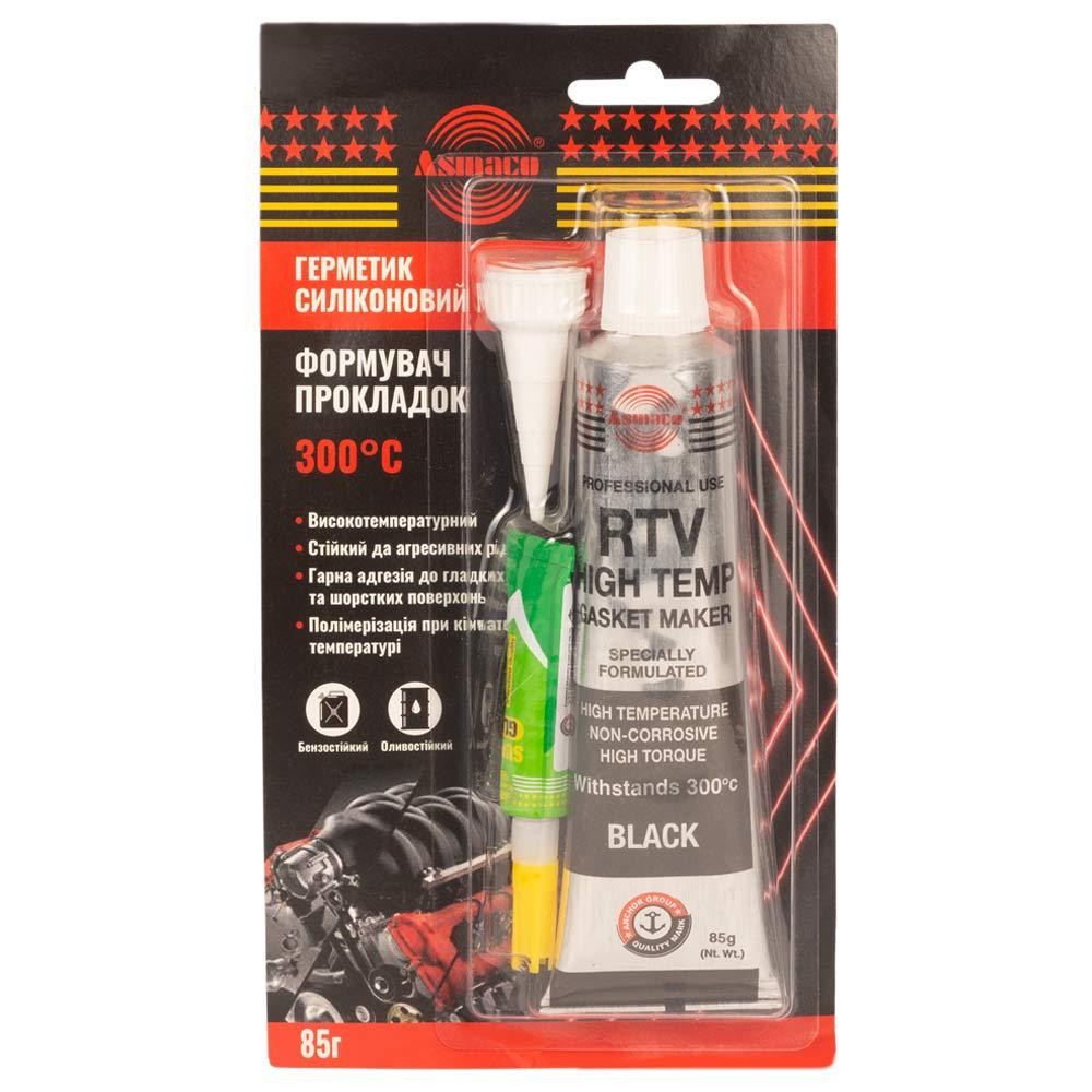 Герметик силиконовый RTV формирователь прокладок высокотемпературный +300°С черный 85г ОАЭ ASMACO (6371211) Киев - изображение 1